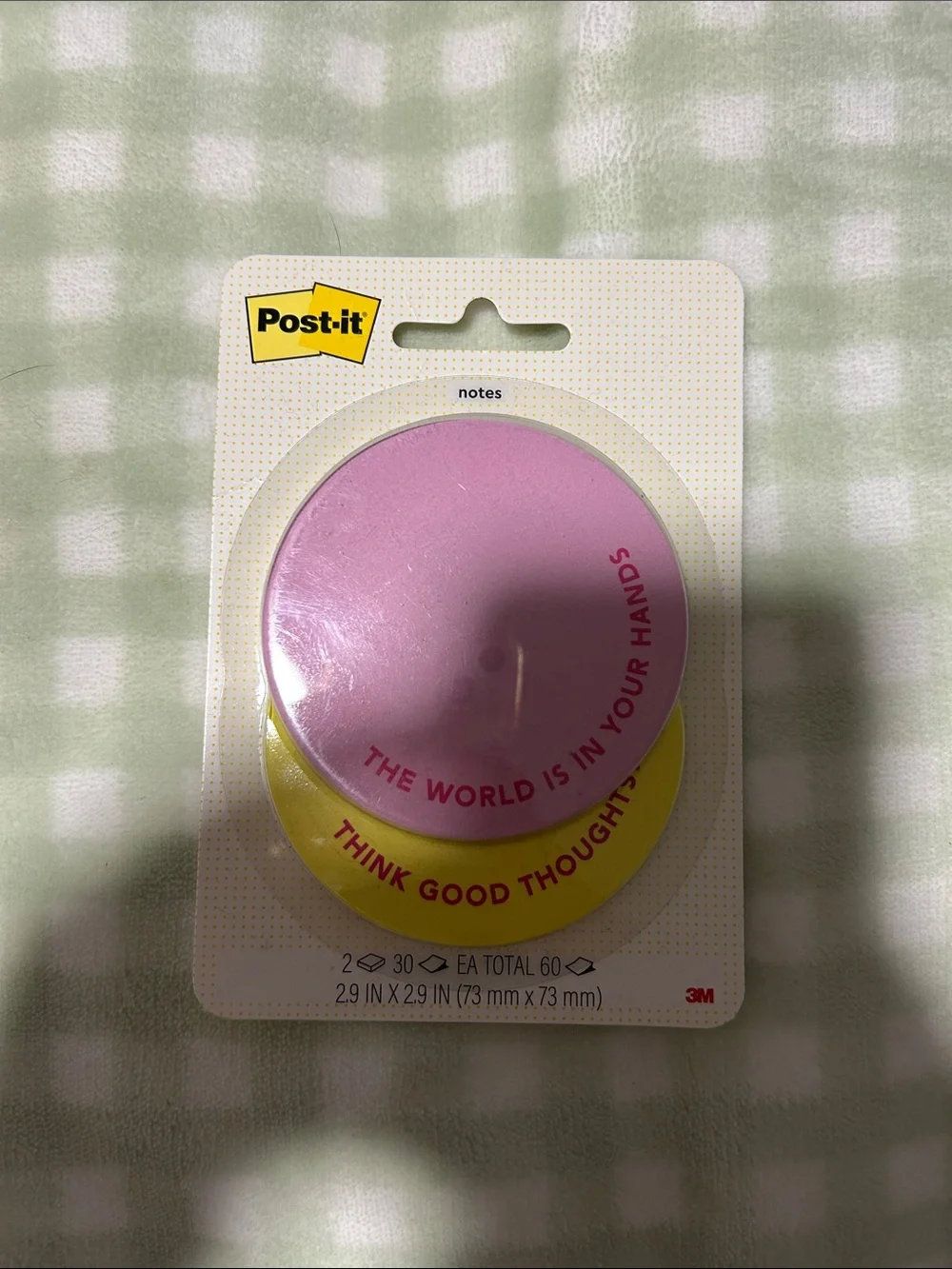 Post-it Round Sticky Notes - Pink & Yellow